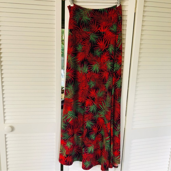 Lularoe Printed Maxi Skirt L - Picture 4 of 9